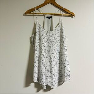 3/$25 RW&CO. White and Black Speckled Flowy Camisole